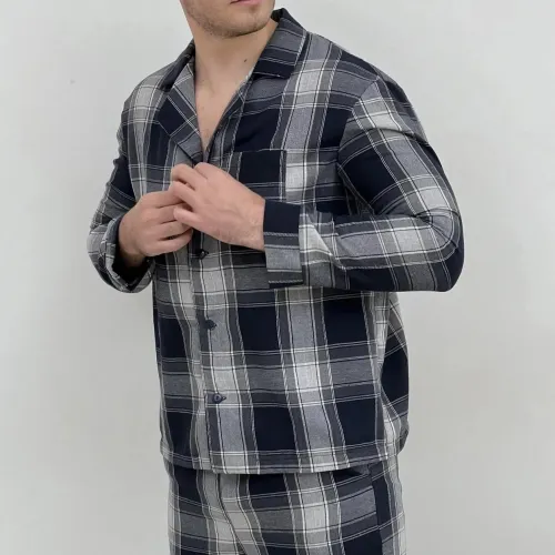 Піжама "Flannel Comfort" dark blue - 3