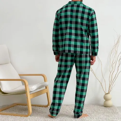 Піжама чоловіча Фланель С "Cozy Flannel" green - 3