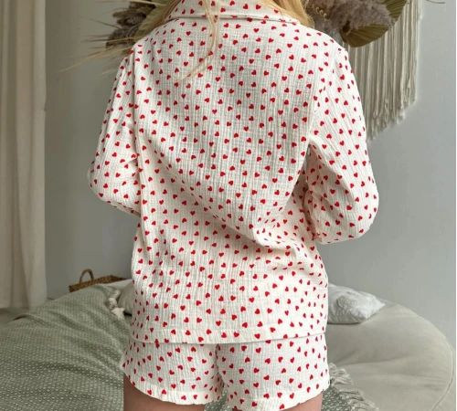 Пижама "Heart" milk з шортами - 2