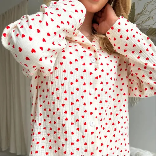 Піжама "Heart" milk з шортами - 3