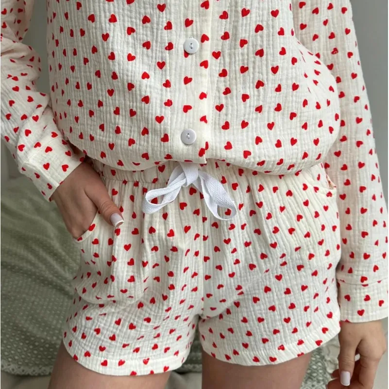 Піжама "Heart" milk з шортами - 3