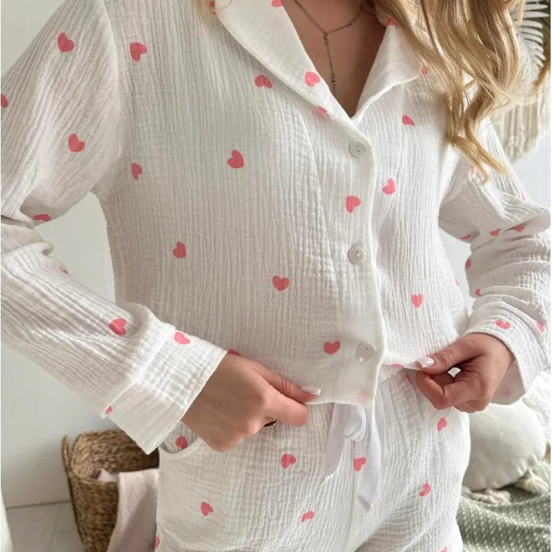 Піжама "Heart" white з шортами - 2