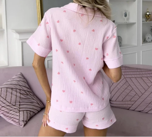 Пижама "Heart" pink с шортами - 2