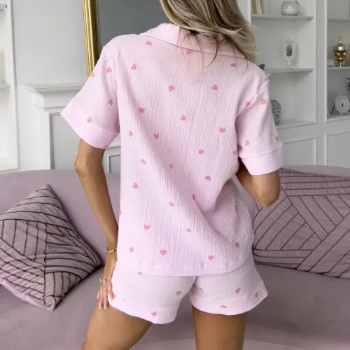 Пижама "Heart" pink с шортами - 2
