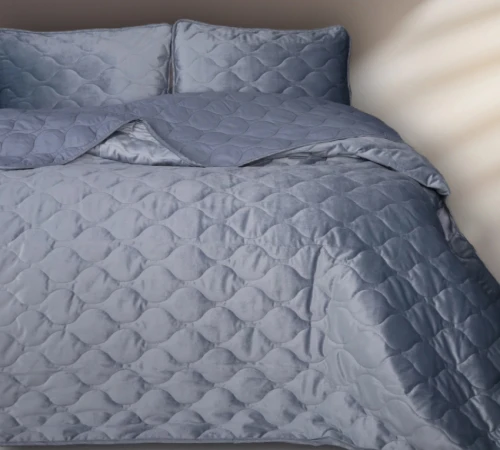 Набір покривало + наволочки 2 шт №5052 Velor charm Dark grey