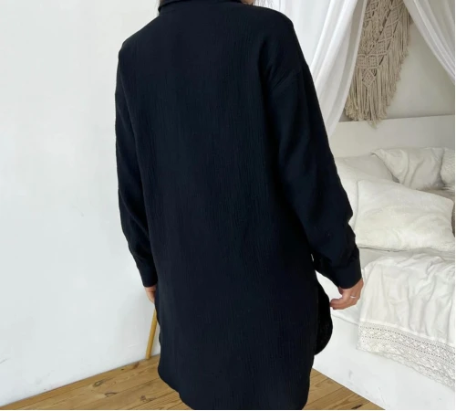 Женская рубашка "Ella Night" black - 2