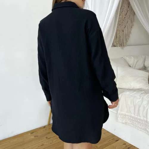 Женская рубашка "Ella Night" black - 2