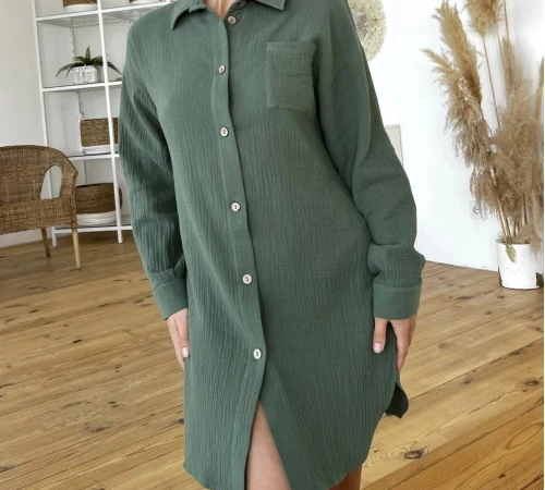 Женская рубашка "Ella Night" green - 2