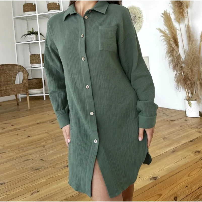 Жіноча сорочка "Ella Night" green - 1