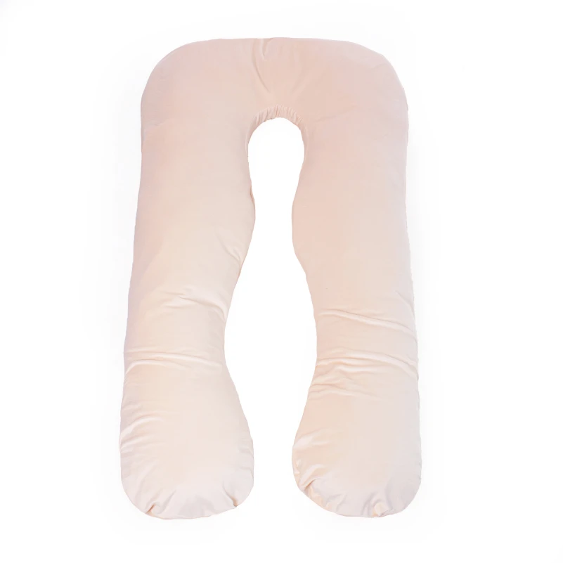 Подушка для беременных и отдыха U-образная № 8019 Velvet Line "Cream" EcoSilk велюр - 13