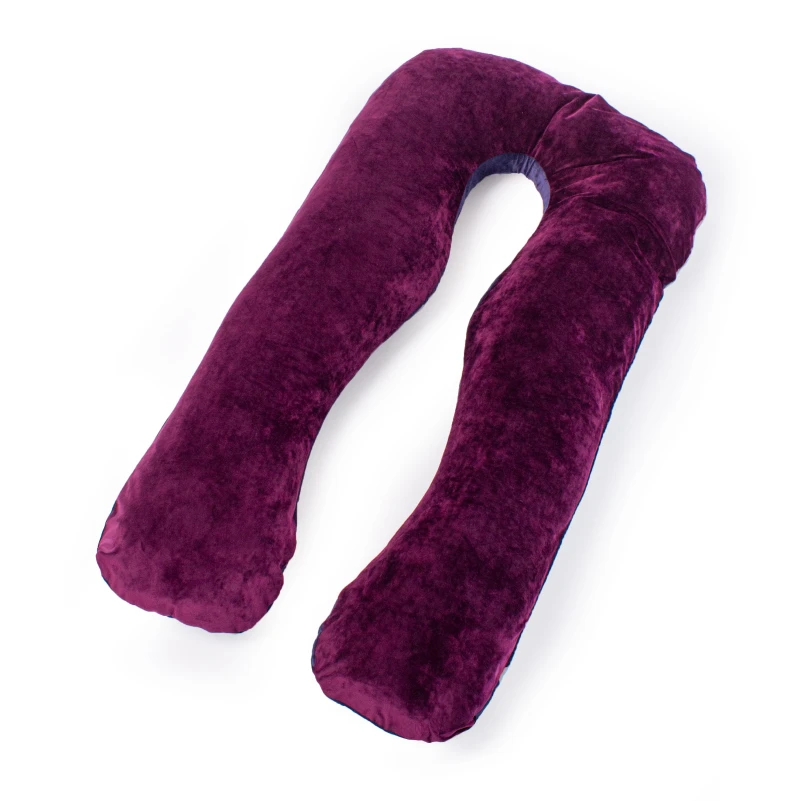Подушка для беременных и отдыха U-образная № 8023 Velvet Line "Primula" EcoSilk велюр - 14