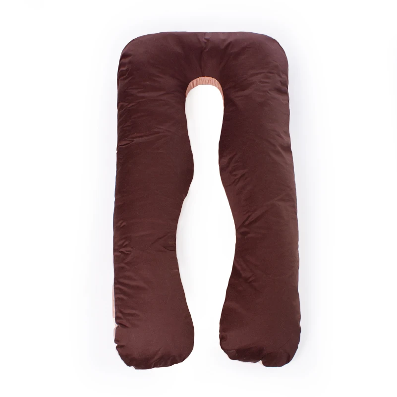 Подушка для беременных и отдыха U-образная № 8028 Delicate Satin "Cappuccino" EcoSilk сатин - 16