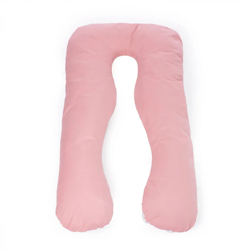 Подушка для вагітних та відпочинку U-подібна № 8032 Eco Line "White-Coral" EcoSilk мікросатин - 12