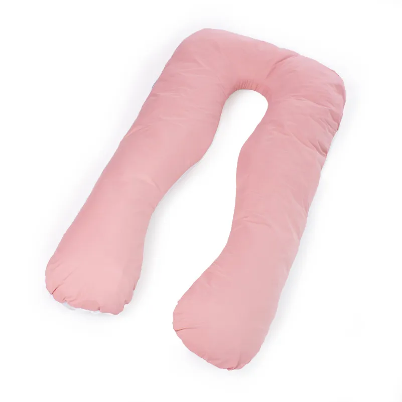 Подушка для вагітних та відпочинку U-подібна № 8032 Eco Line "White-Coral" EcoSilk мікросатин - 11