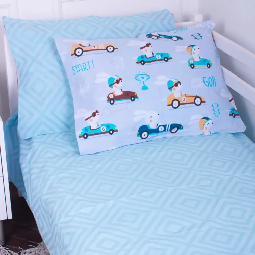 Наволочка Бязь 18-0008 Bunny Races