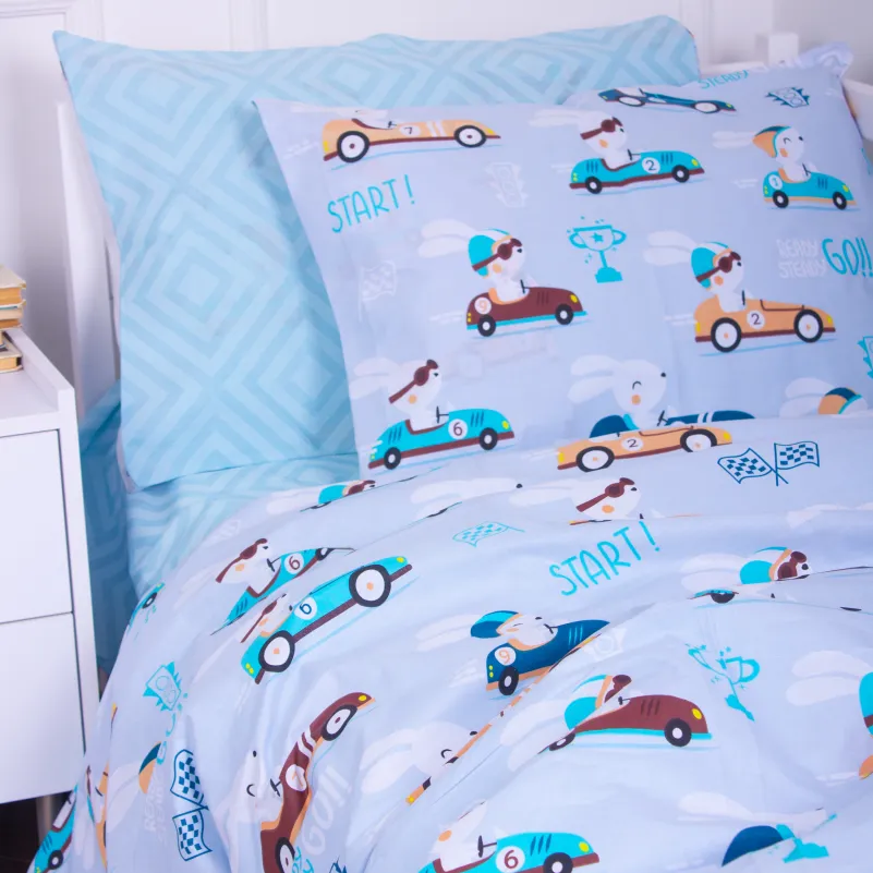 Наволочка Бязь 18-0008 Bunny Races - 1