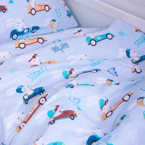 Пододеяльник Бязь 18-0008 Bunny Races