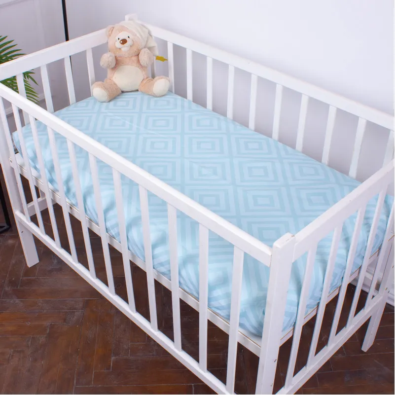 Простынь на резинке (бязь) Kids Time 18-0008 Bunny Races - высота 10 см