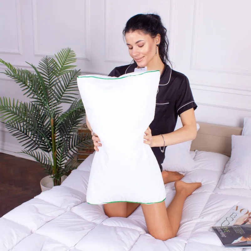 Подушка ортопедическая (стружка Memory) №4227 Steep Line Aloe Vera 58*40*10,5 см