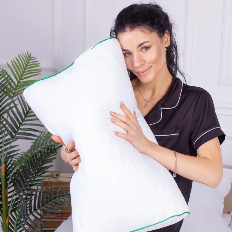 Подушка ортопедическая (стружка Memory) №4227 Steep Line Aloe Vera 58*40*10,5 см - 2