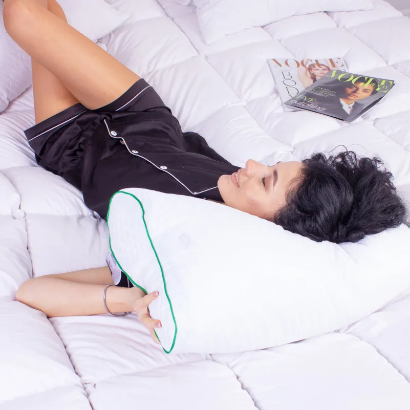 Подушка ортопедическая (стружка Memory) №4227 Steep Line Aloe Vera 58*40*10,5 см - 5