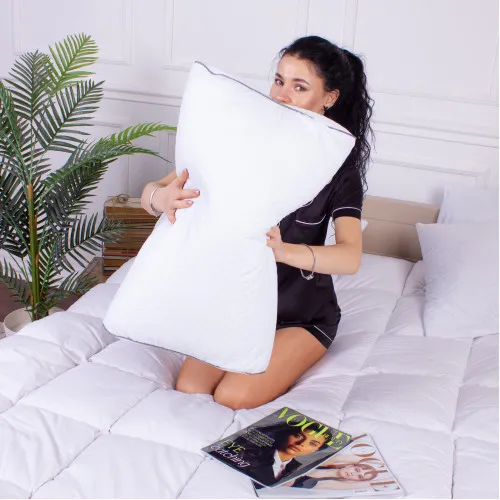 Подушка ортопедична (стружка Memory) №4228 Steep Line Silver 58*40*10,5 см