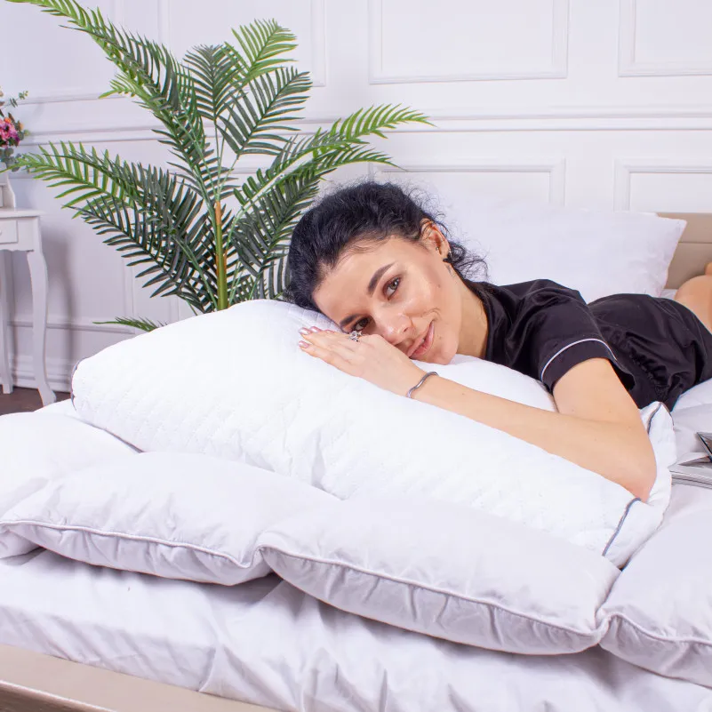 Подушка ортопедична (стружка Memory) №4116 Steep Line Silver 49*32*10,5 см - 5