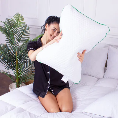 Подушка ортопедическая (стружка Memory) №4059 Steep Line Aloe Vera MEN 59*43*12 см