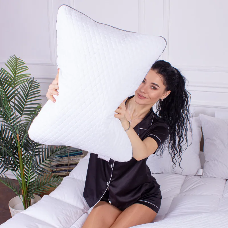 Подушка ортопедична (стружка Memory) №4060 Steep Line Silver MEN 59*43*12 см