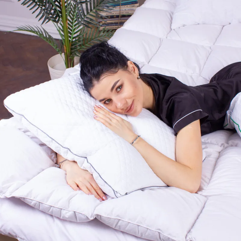 Подушка ортопедична (стружка Memory) №4060 Steep Line Silver MEN 59*43*12 см - 3