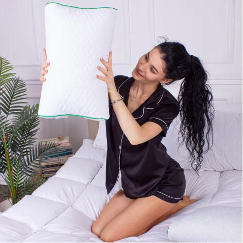 Подушка ортопедическая (стружка Memory) №4115 Steep Line Aloe Vera 49*32*10,5 см