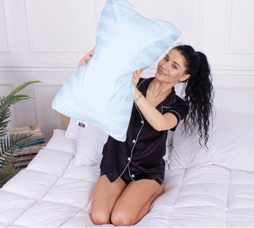 Подушка ортопедична (стружка Memory) №4233 Noble stripe Valentino 58*40*10,5 см