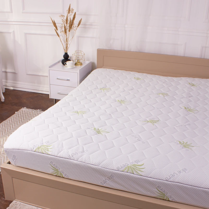 Наматрацник №1049 Alberto Тенсель (MODAL) Aloe Vera (водонепроникний на резинці по периметру) - 3