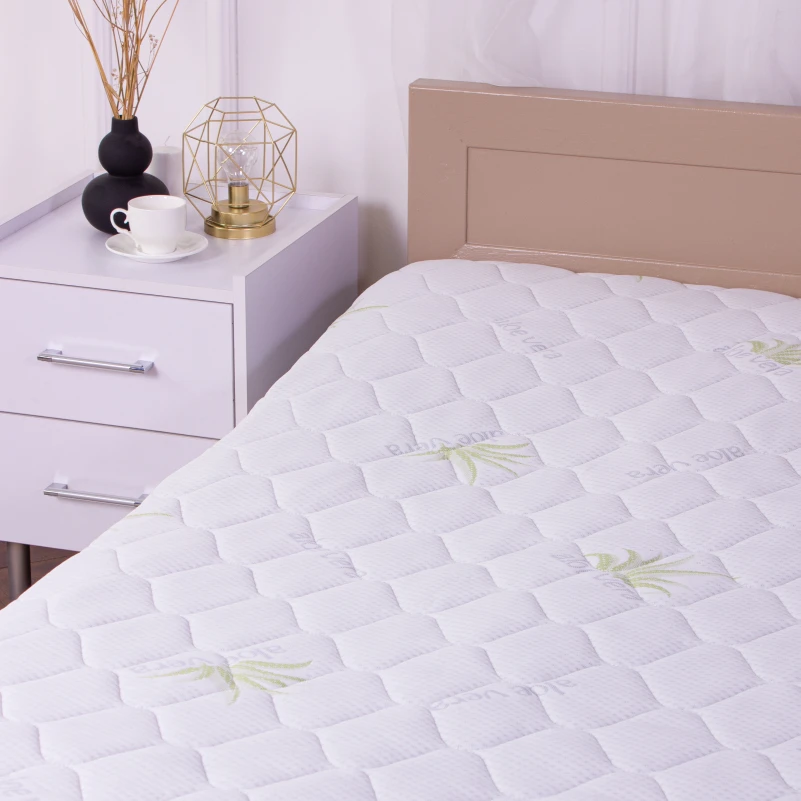 Наматрацник №1049 Alberto Тенсель (MODAL) Aloe Vera (водонепроникний на резинці по периметру) - 4