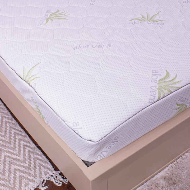 Наматрацник №1049 Alberto Тенсель (MODAL) Aloe Vera (водонепроникний на резинці по периметру) - 5
