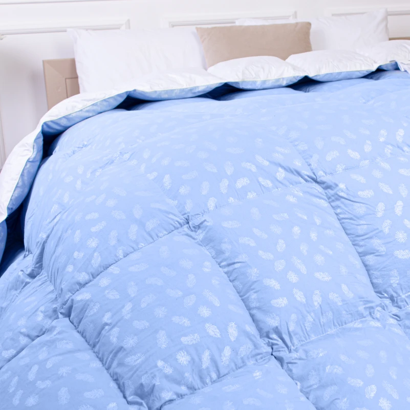 Одеяло пуховое KARMEN №1855 "Bio-Blue" 90% серый Bio пух тик (зима+) - 14