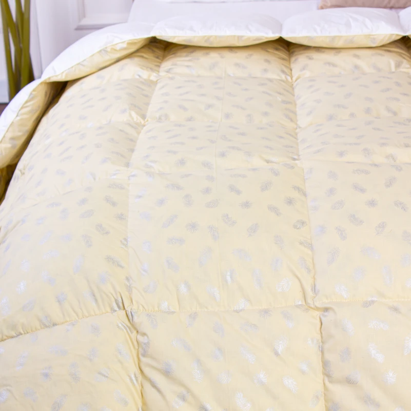 Одеяло пуховое KARMEN №1854 "Bio-Beige" 90% серый Bio пух тик (зима+) - 10