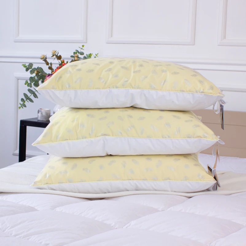 Подушка пуховая KARMEN №1800 "Bio-Beige" 90% Bio пух тик (мягкая) - 3