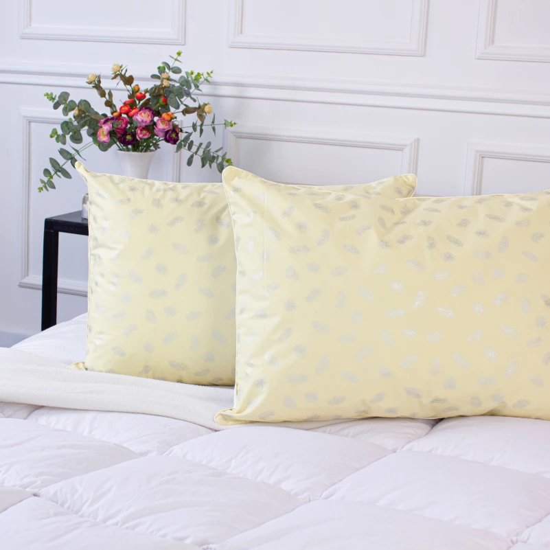 Подушка пуховая KARMEN №1800 "Bio-Beige" 90% Bio пух тик (мягкая) - 8