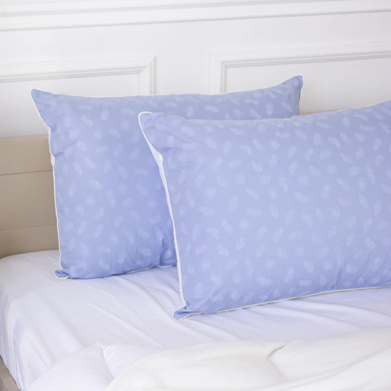 Подушка пухова KARMEN №1804 "Bio-Blue" 90% Bio пух тік (середня) - 8