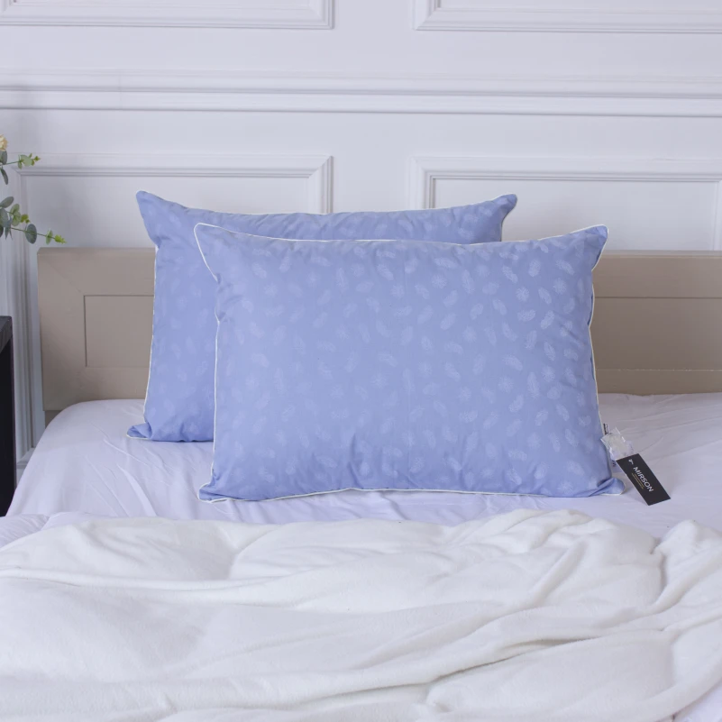 Подушка пухова KARMEN №1804 "Bio-Blue" 90% Bio пух тік (середня) - 9