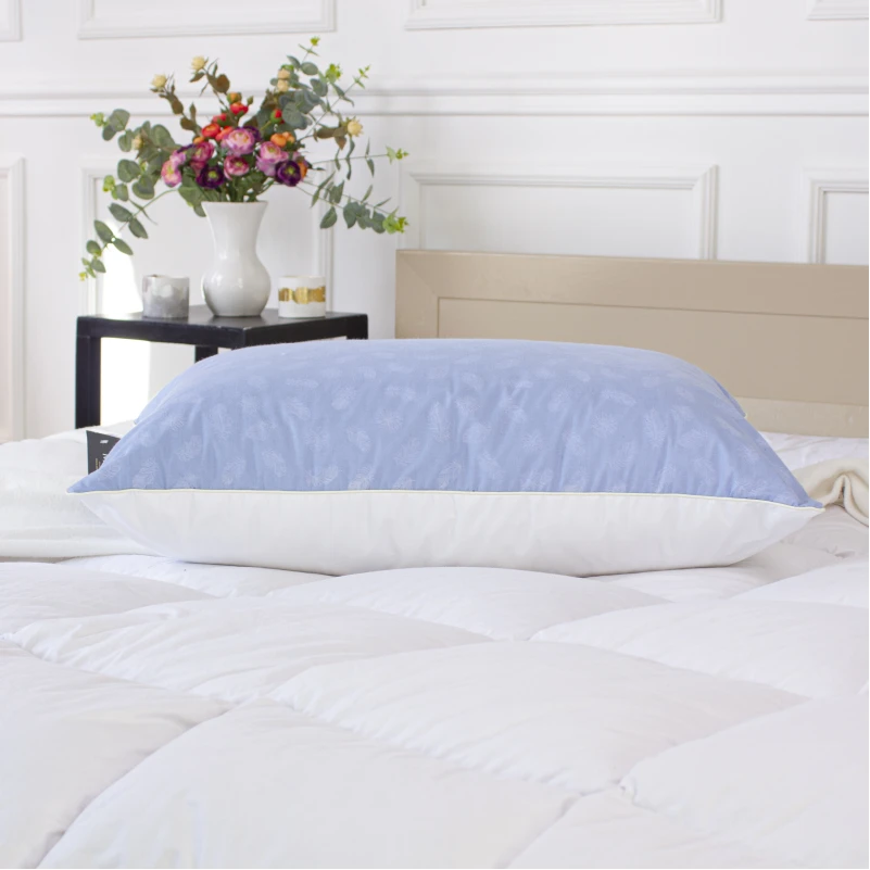 Подушка пухова KARMEN №1804 "Bio-Blue" 90% Bio пух тік (середня) - 10