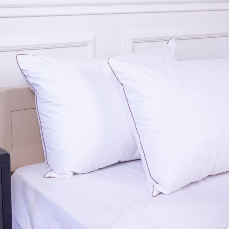 Подушка пуховая DeLuxe White Hand Made №904 100% пух Deluxe class тик Luxe (средняя) - 10