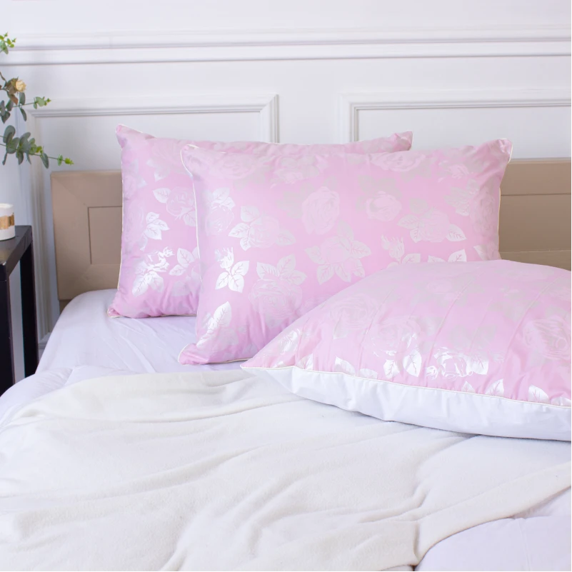 Пуховая подушка KARMEN №1807 "Bio-Pink" 90% пух (СРЕДНЯЯ) - 8