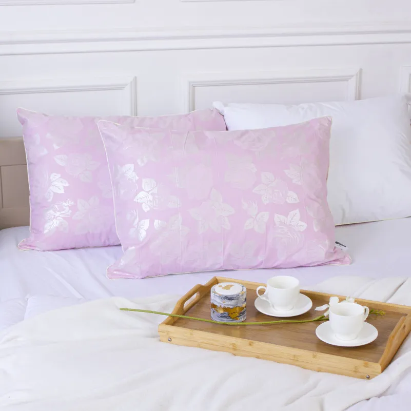 Пуховая подушка KARMEN №1808 "Bio-Pink" 90% пух (УПРУГАЯ) - 8