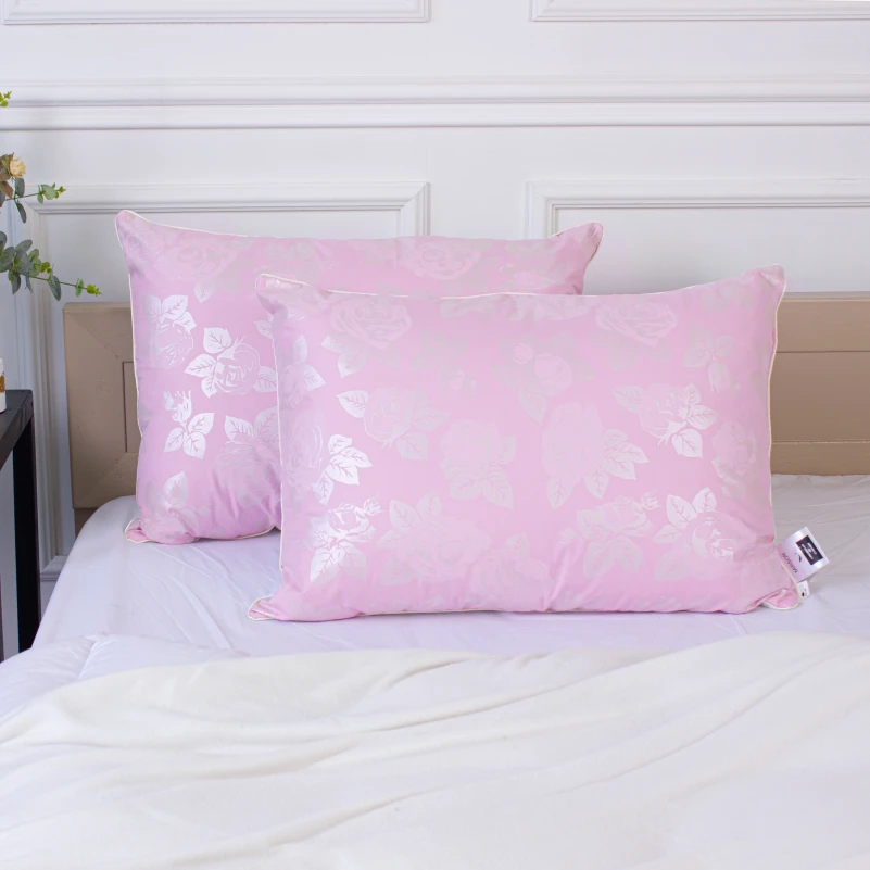 Пуховая подушка KARMEN №1807 "Bio-Pink" 90% пух (СРЕДНЯЯ) - 10