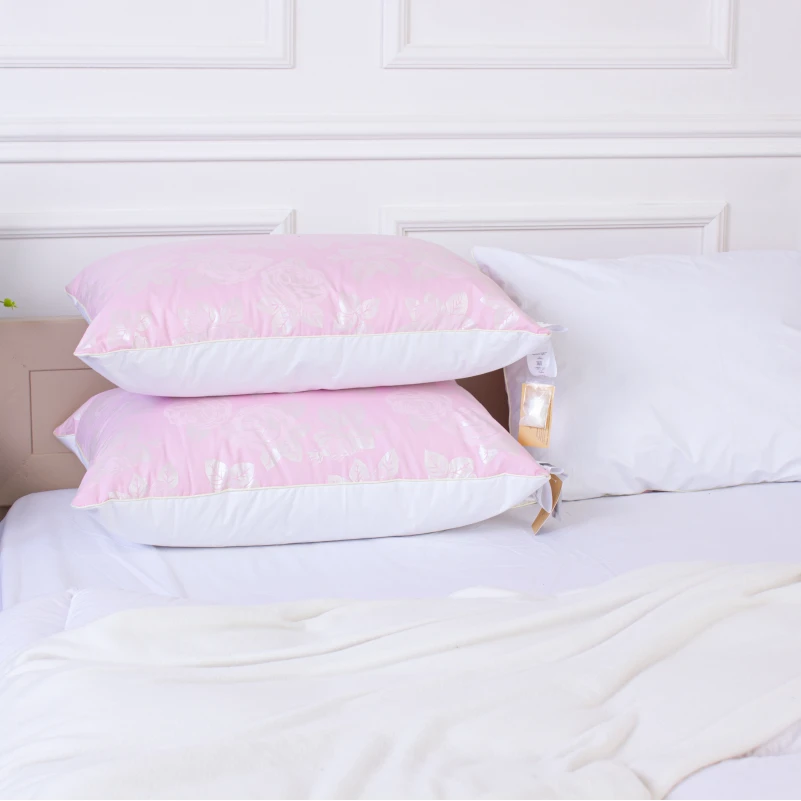 Пуховая подушка KARMEN №1807 "Bio-Pink" 90% пух (СРЕДНЯЯ) - 13