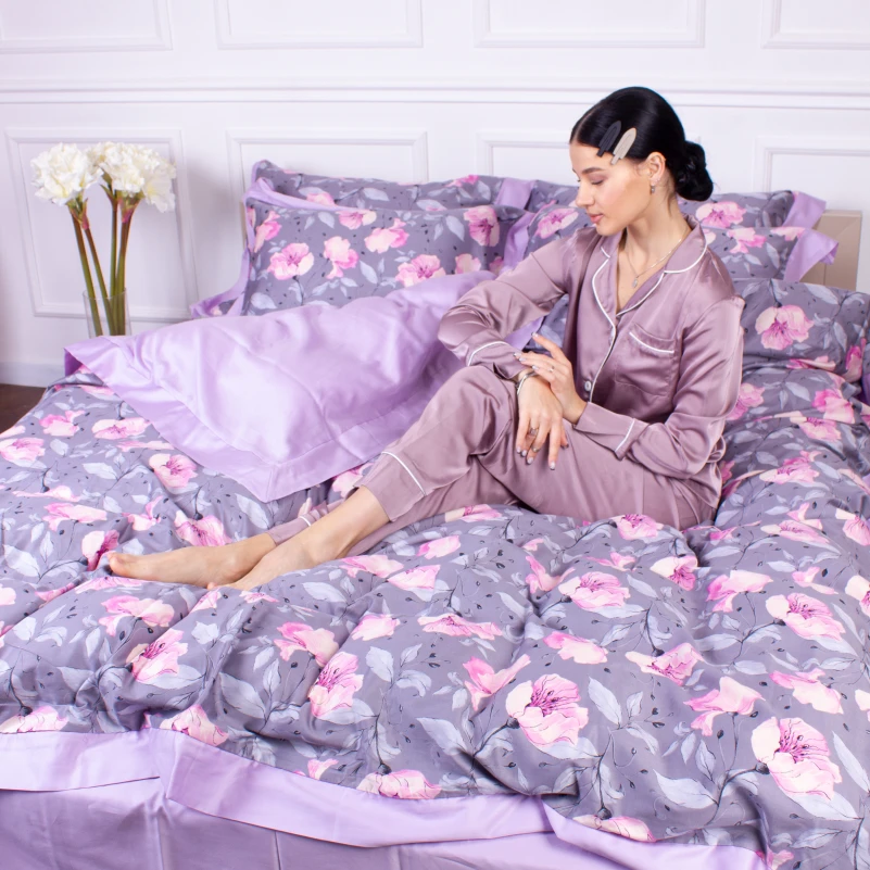 Комплект постільної білизни Сатин ELIT "Aster" - 1