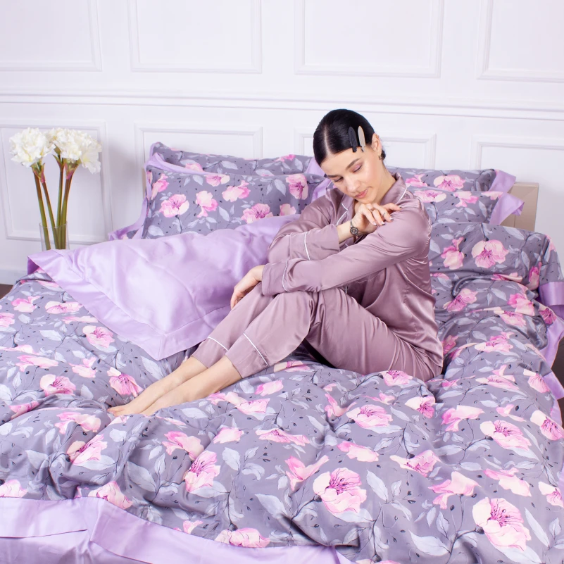 Комплект постільної білизни Сатин ELIT "Aster" - 2