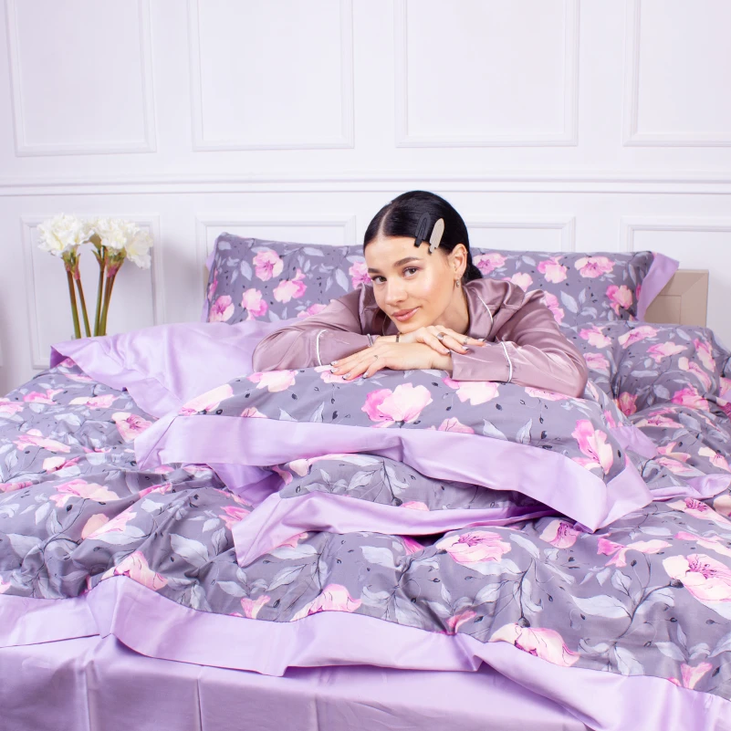 Комплект постільної білизни Сатин ELIT "Aster" - 5